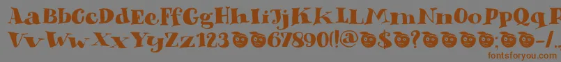 DkPhantomPeach Font – Brown Fonts on Gray Background