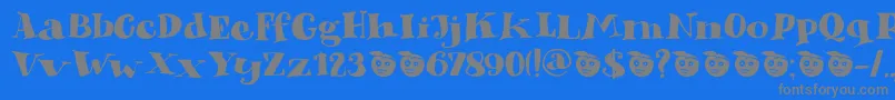 DkPhantomPeach Font – Gray Fonts on Blue Background