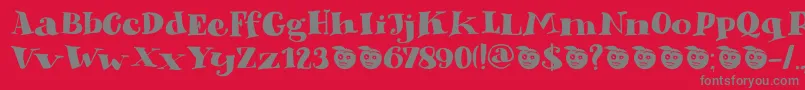 DkPhantomPeach Font – Gray Fonts on Red Background