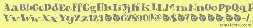 DkPhantomPeach Font – Gray Fonts on Yellow Background