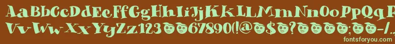 DkPhantomPeach Font – Green Fonts on Brown Background