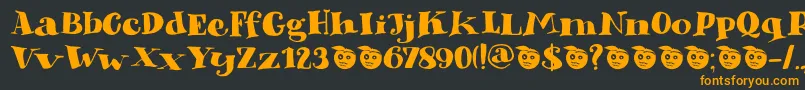 DkPhantomPeach Font – Orange Fonts on Black Background