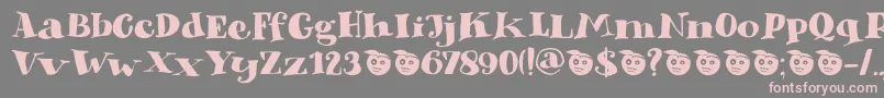 DkPhantomPeach Font – Pink Fonts on Gray Background