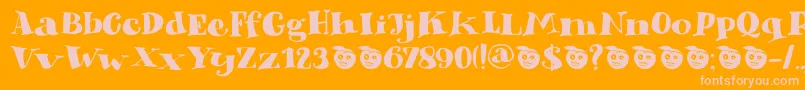 DkPhantomPeach Font – Pink Fonts on Orange Background