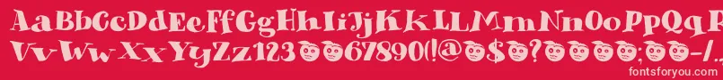 DkPhantomPeach Font – Pink Fonts on Red Background