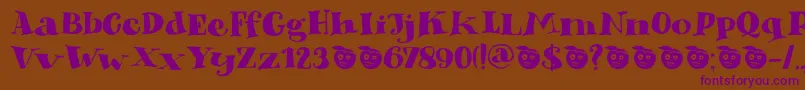 DkPhantomPeach Font – Purple Fonts on Brown Background