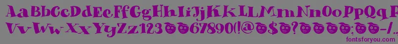 DkPhantomPeach Font – Purple Fonts on Gray Background