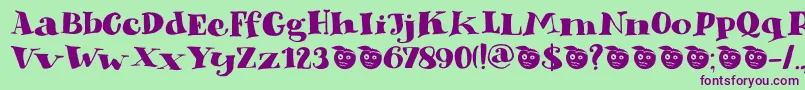 DkPhantomPeach Font – Purple Fonts on Green Background