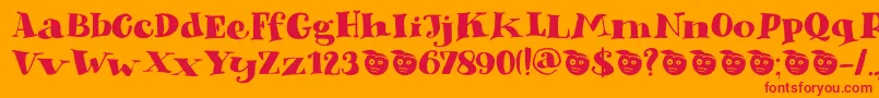 DkPhantomPeach Font – Red Fonts on Orange Background