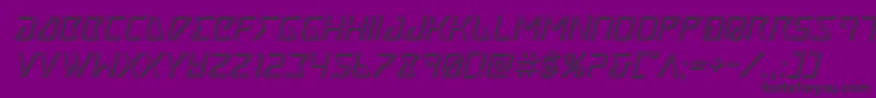 Tracer3Dital-Schriftart – Schwarze Schriften auf violettem Hintergrund