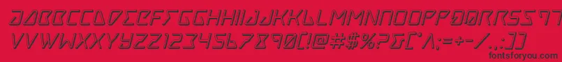 Tracer3Dital Font – Black Fonts on Red Background