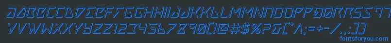 Tracer3Dital Font – Blue Fonts on Black Background