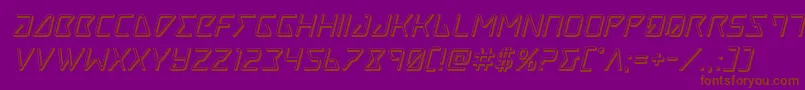 Tracer3Dital Font – Brown Fonts on Purple Background