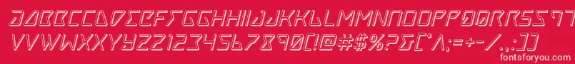 Tracer3Dital Font – Pink Fonts on Red Background