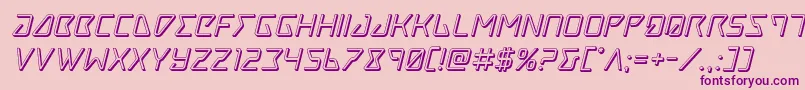 Tracer3Dital Font – Purple Fonts on Pink Background