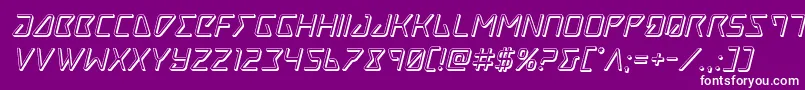 Tracer3Dital Font – White Fonts on Purple Background