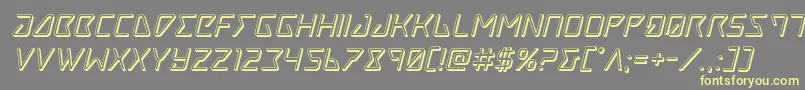 Tracer3Dital Font – Yellow Fonts on Gray Background