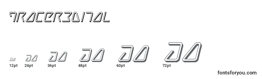 Tracer3Dital Font Sizes