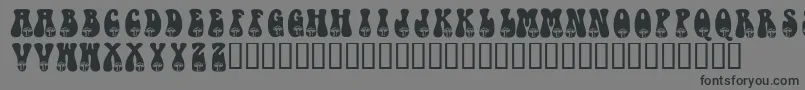 KrShroom Font – Black Fonts on Gray Background