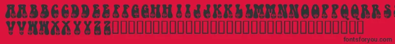 KrShroom Font – Black Fonts on Red Background