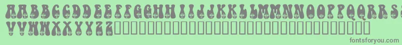 KrShroom Font – Gray Fonts on Green Background