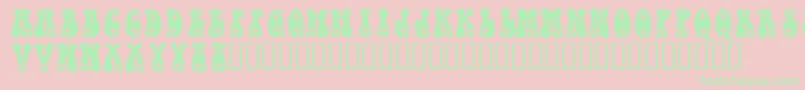 KrShroom Font – Green Fonts on Pink Background