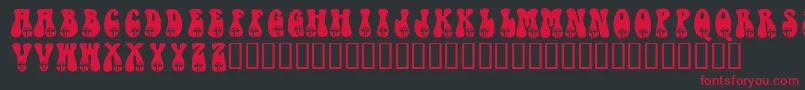 KrShroom Font – Red Fonts on Black Background