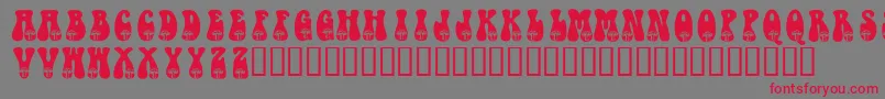 KrShroom Font – Red Fonts on Gray Background