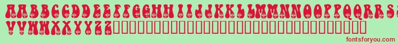 KrShroom Font – Red Fonts on Green Background