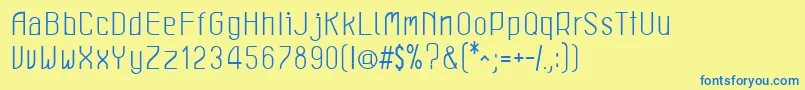 LeichtBold Font – Blue Fonts on Yellow Background