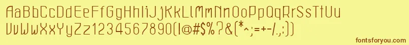 LeichtBold-fontti – ruskeat fontit keltaisella taustalla