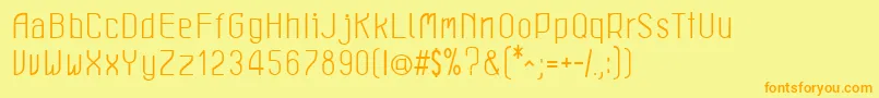 LeichtBold Font – Orange Fonts on Yellow Background