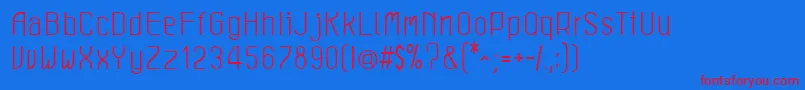 LeichtBold Font – Red Fonts on Blue Background