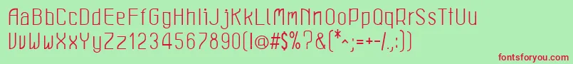 LeichtBold Font – Red Fonts on Green Background