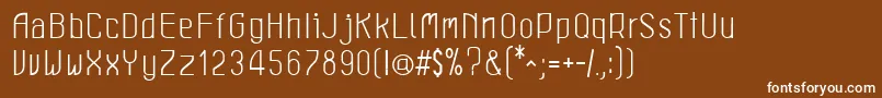 LeichtBold-fontti – valkoiset fontit ruskealla taustalla