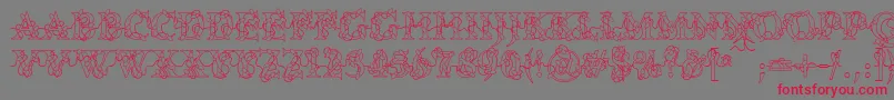 Шрифт PcLights – красные шрифты на сером фоне