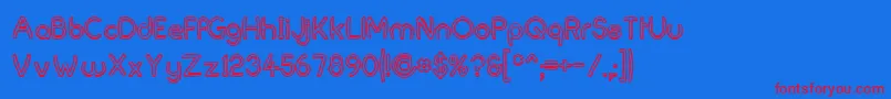 Fortunecity ffy Font – Red Fonts on Blue Background