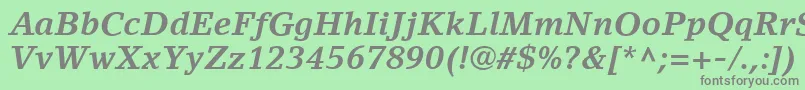 fuente LinoLetterLtBoldItalic – Fuentes Grises Sobre Fondo Verde