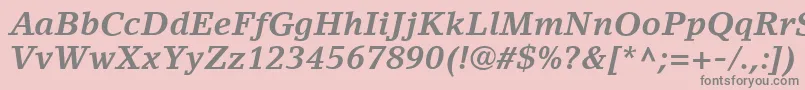 fuente LinoLetterLtBoldItalic – Fuentes Grises Sobre Fondo Rosa