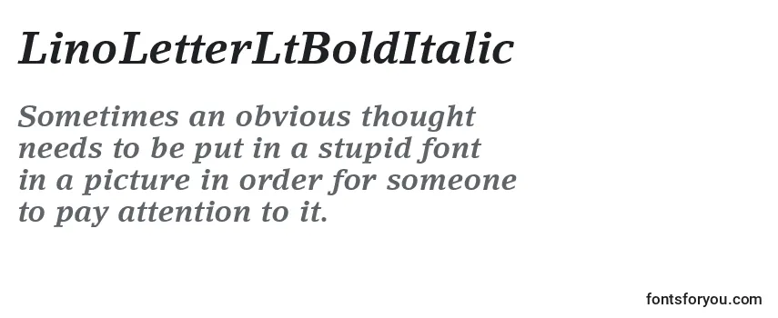 LinoLetterLtBoldItalic Font