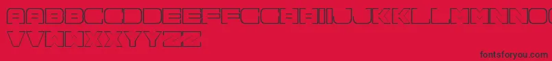 Spac3NeonFreePromo Font – Black Fonts on Red Background