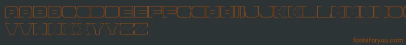 Spac3NeonFreePromo Font – Brown Fonts on Black Background