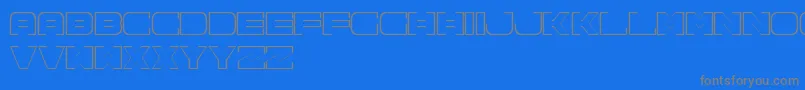 Spac3NeonFreePromo Font – Gray Fonts on Blue Background