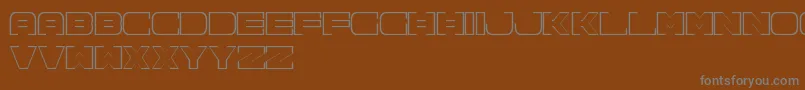 Spac3NeonFreePromoフォントについての詳細 フォントSpac3NeonFreePromo – 茶色の背景に灰色の文字