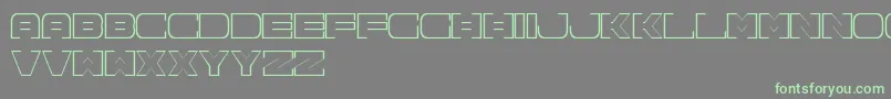 Spac3NeonFreePromo Font – Green Fonts on Gray Background