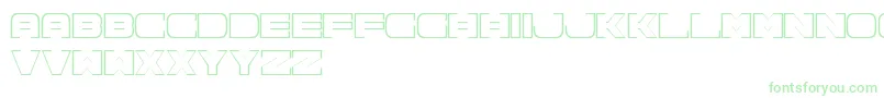 Spac3NeonFreePromo Font – Green Fonts on White Background