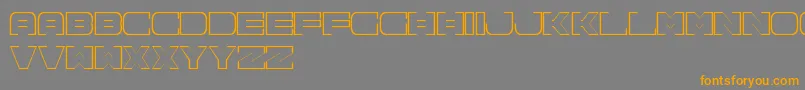 Шрифт Spac3NeonFreePromo – оранжевые шрифты на сером фоне