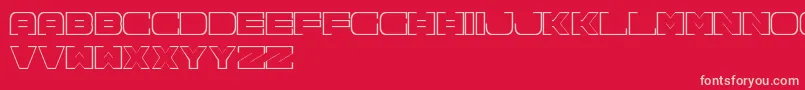 Spac3NeonFreePromo Font – Pink Fonts on Red Background
