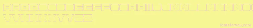 Spac3NeonFreePromo Font – Pink Fonts on Yellow Background