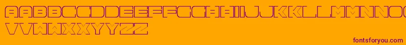 Spac3NeonFreePromo Font – Purple Fonts on Orange Background